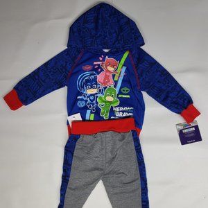 PJ MASKS BOY'S BLUE GRAY 2-Pcs OUTFIT SET